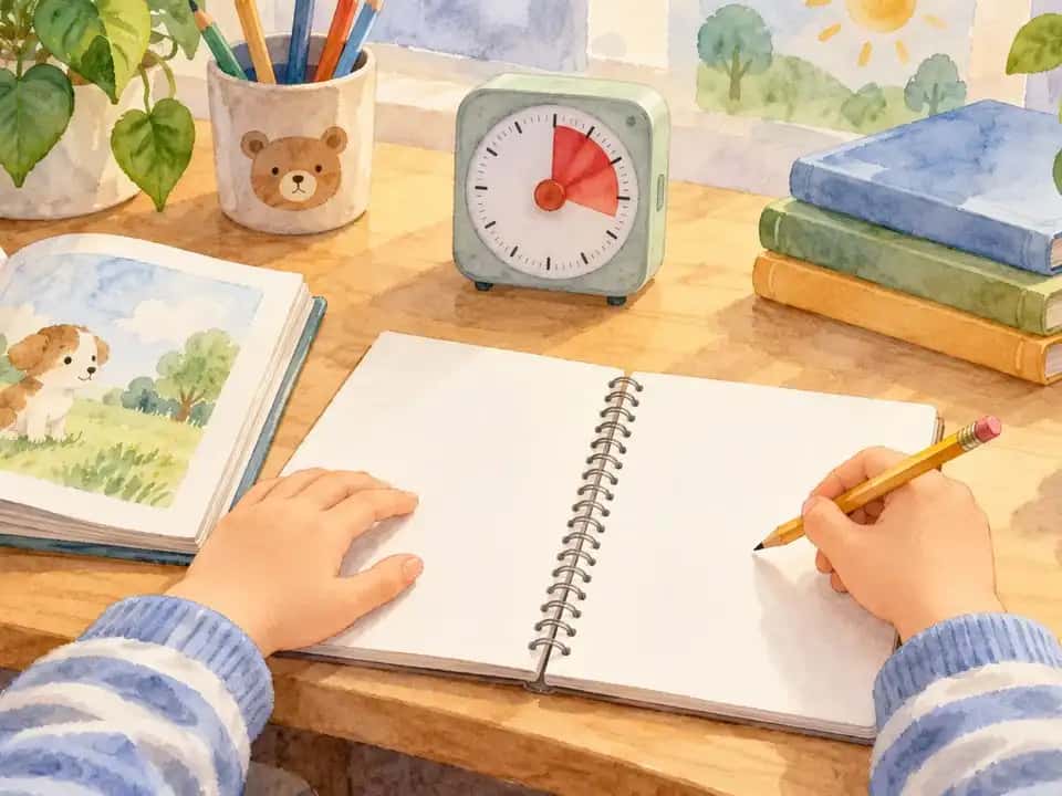 宿題に取り組む様子のイラスト(イメージ)